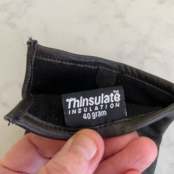 Thinsulate Brown Leather Gloves M - Picture 4 of 4